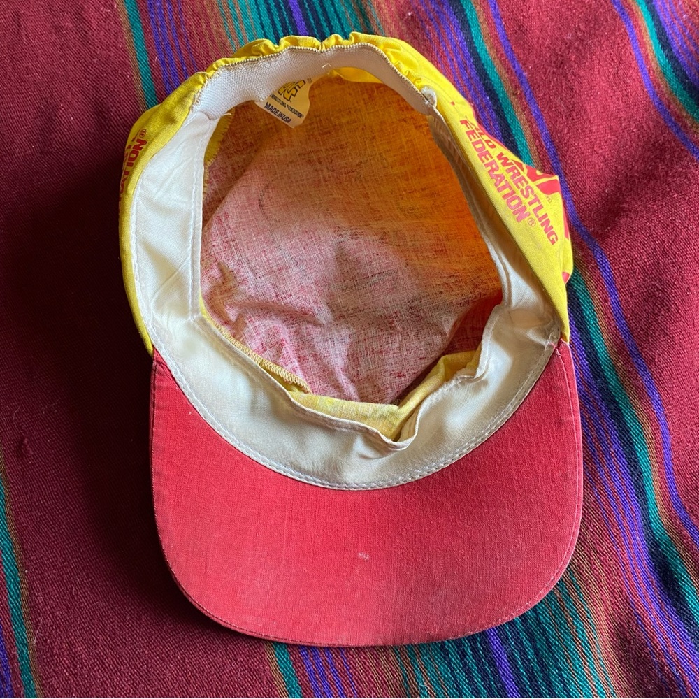 VTG 91’ WWF Hulk Hogan Hulkster Painters Cap hat. Elastic back. USA. 7.5”x 7” - Picture 7 of 14